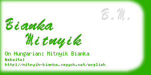 bianka mitnyik business card